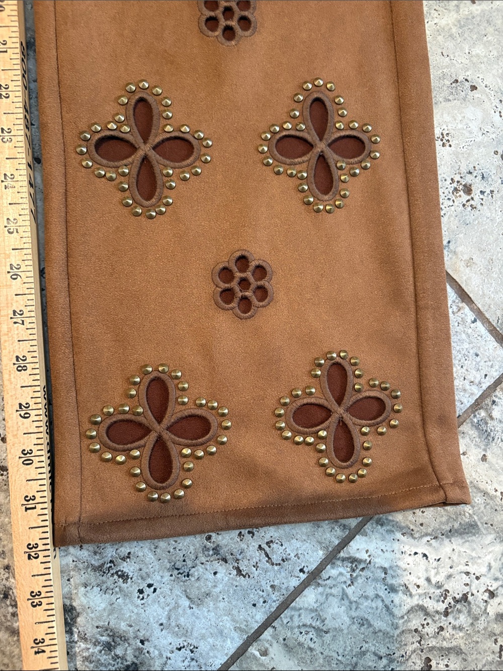 The Noli Shop Kaia Suede High Rise Jean - Picture 7 of 11